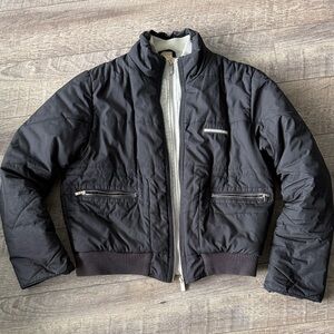 Women’s Black Quilted Bomber Jacket